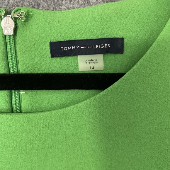 Tommy Hilfiger Women's Stunning Color Block Midi Dress, Green & Black, Size 14P - Picture 2 of 6